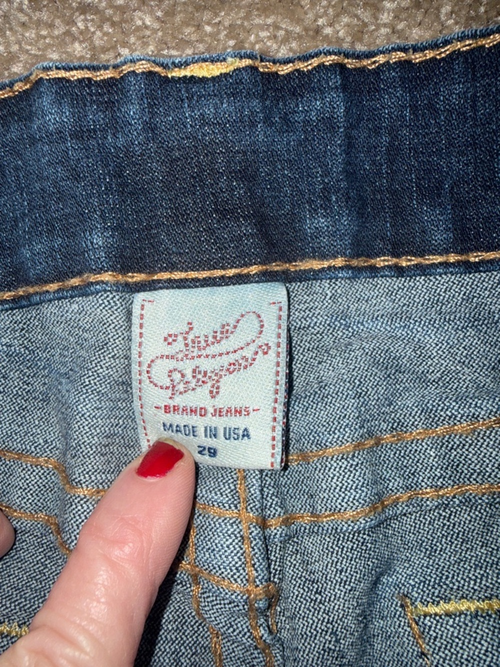 True Religion Dark Indigo Flare Jeans - size 29. B - Picture 2 of 6